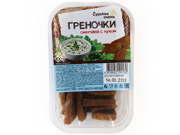 Сурские гренки Сметана с луком (100 гр) в Обнинске