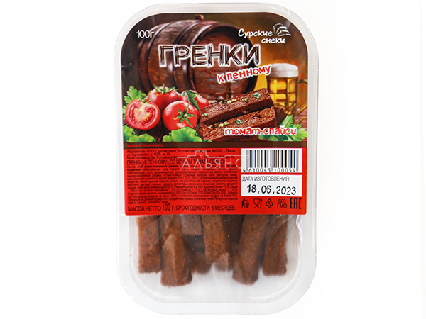 Сурские гренки Томат спайси (100 гр) в Обнинске