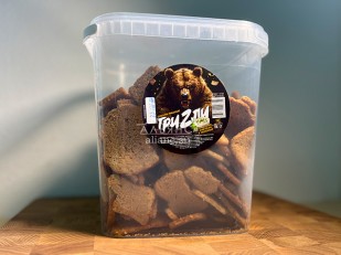 Кальмар со вкусом краба по-шанхайски (Бюджет): Ведро Ржаные гренки со вкусом Сметана зелень (1 кг)