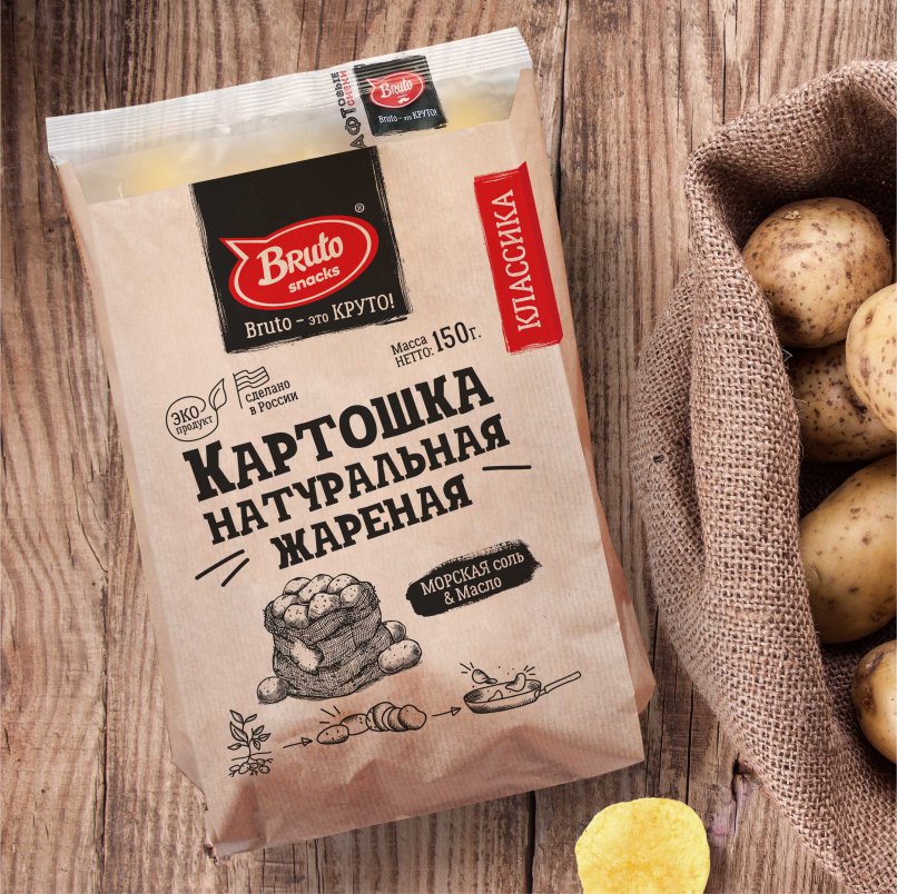 Картофель «Бруто» с солью 130 гр. в Обнинске
